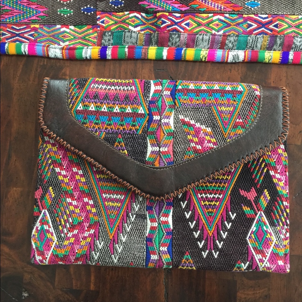 Huipil clutch ipad kindle cover textile bag